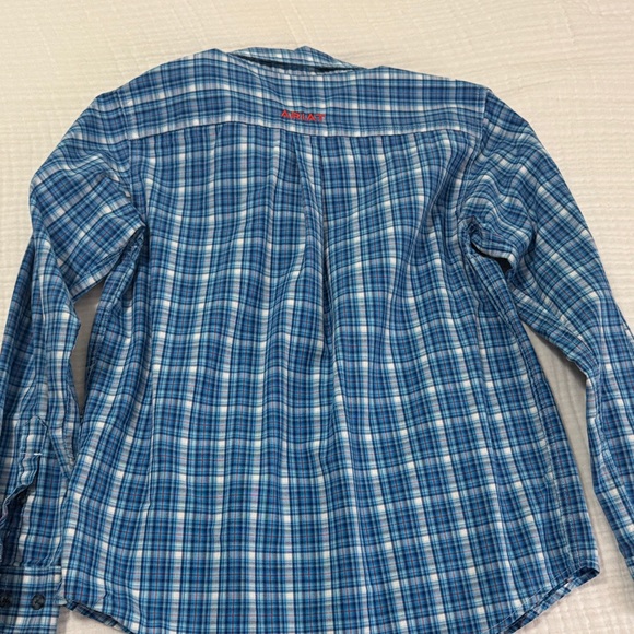 Boys Ariat Blue Button-down Shirt size S (8) - Picture 4 of 5